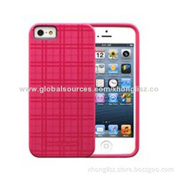 Check Stitching PU Leather Mobile Phone Cases for iPhone, Easy to Put on and Remove